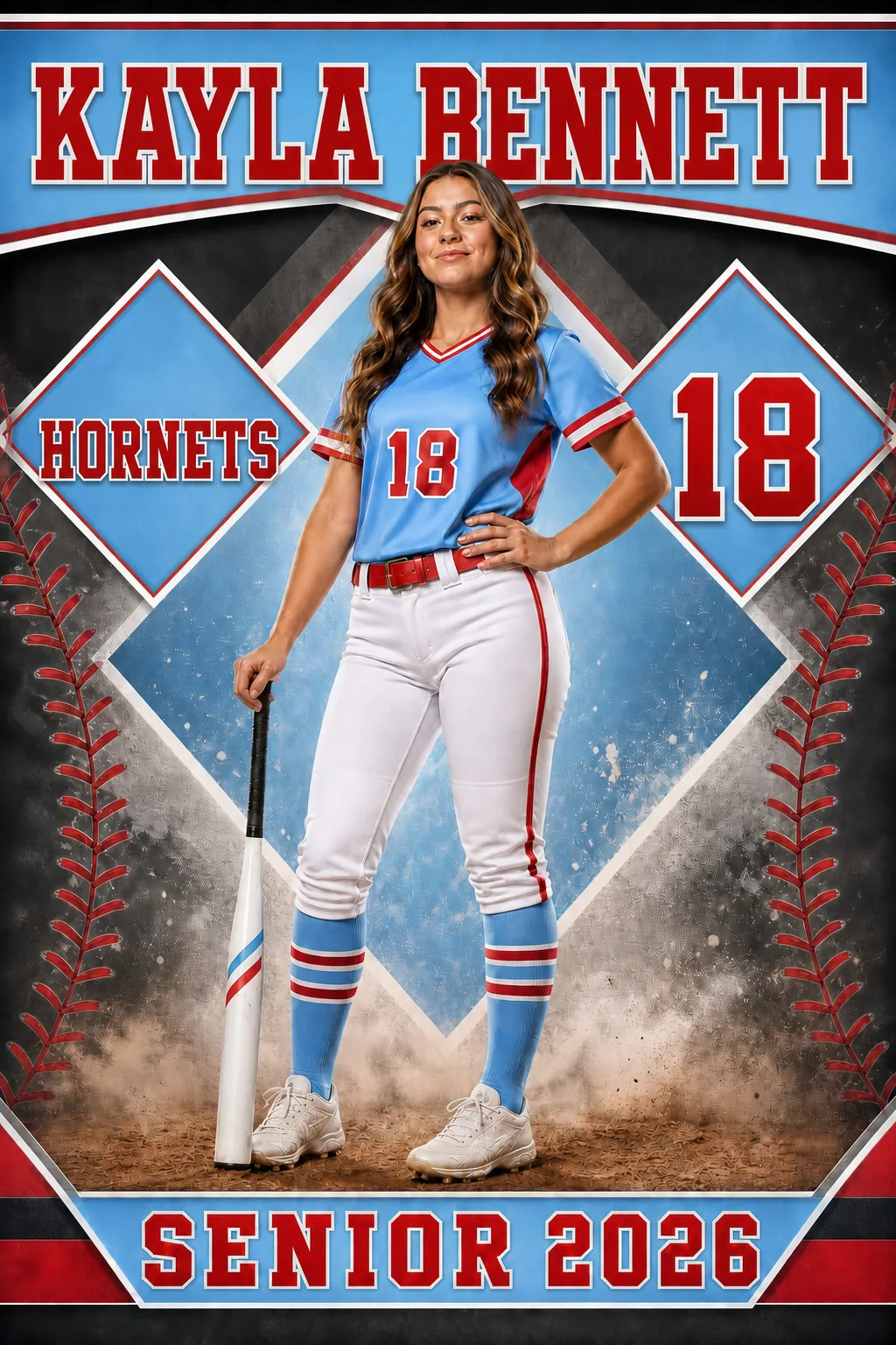 Kayla Bennett softball player banner